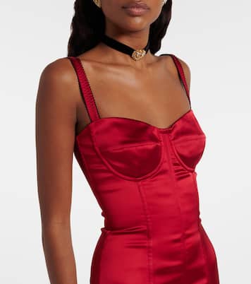 Bustier-Kleid aus Satin | Dolce&Gabbana