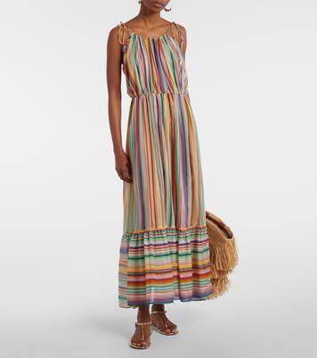 Zigzag cotton and silk maxi dress | Missoni
