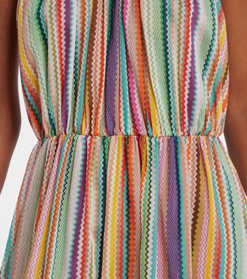 Zigzag cotton and silk maxi dress | Missoni