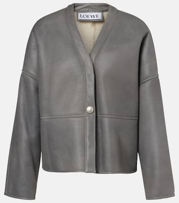 Pebble shearling-lined leather jacket | Loewe