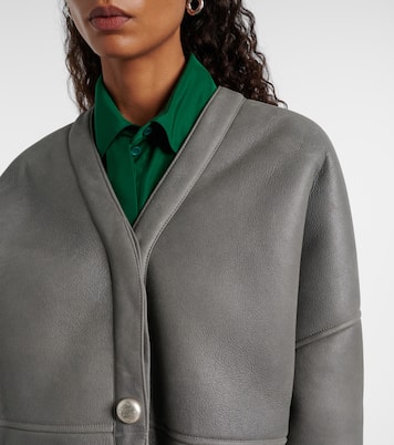 Pebble shearling-lined leather jacket | Loewe