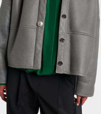 Pebble shearling-lined leather jacket | Loewe