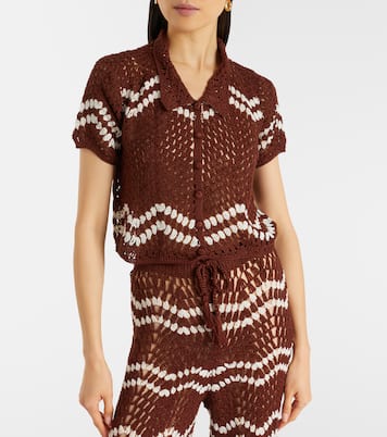 Crochet cropped cotton top | Anna Kosturova