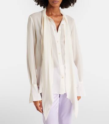Scarf-detail silk blouse | Nina Ricci
