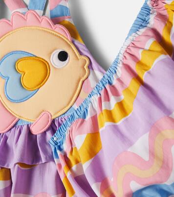 Patch-appliqué printed dress and bloomers set | Stella McCartney Kids