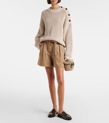 Bermuda-Shorts aus Baumwolle und Leinen | Brunello Cucinelli