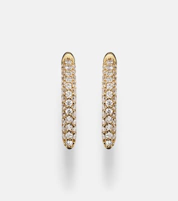 14kt gold (585/1000) hoop earrings with diamonds | Sydney Evan