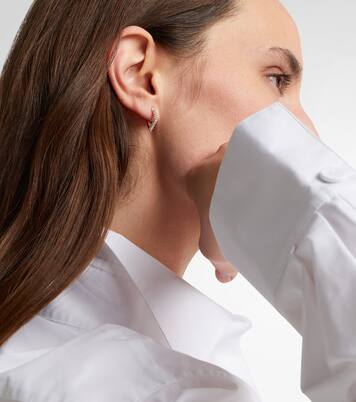 14kt gold (585/1000) hoop earrings with diamonds | Sydney Evan