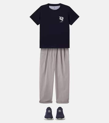 Logo cotton jersey T-shirt | Brunello Cucinelli Kids