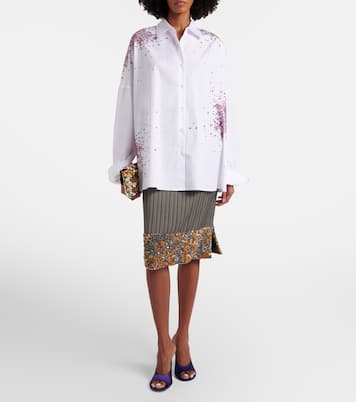 Mules compensées en satin | Dries Van Noten