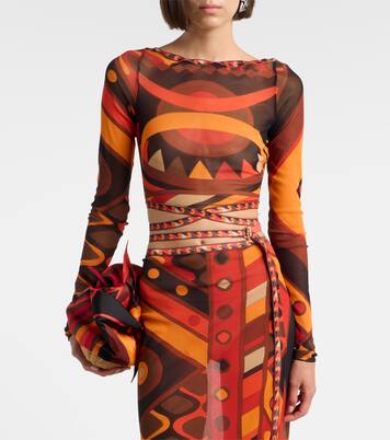 Cropped-Top Vivara aus Tüll | Pucci