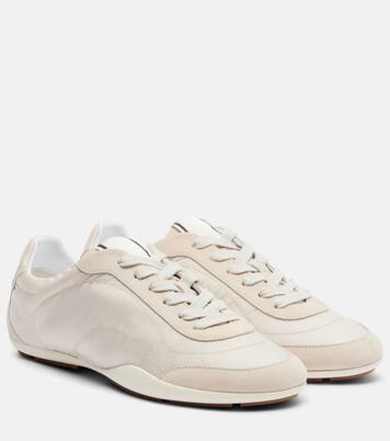 Monili suede-trimmed sneakers | Brunello Cucinelli