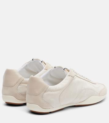 Monili suede-trimmed sneakers | Brunello Cucinelli