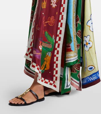 x MLAK Tangible Love printed silk midi dress | Alémais