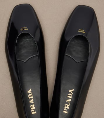 Leather ballet flats | Prada