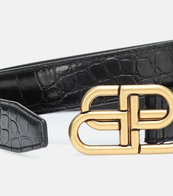 BB croc-effect leather belt | Balenciaga
