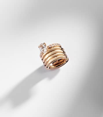 Blast 18kt rose-gold ear cuff with diamonds | Repossi