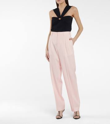 Pantalon droit Julien à taille haute en laine | Stella McCartney