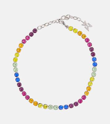 Fußkettchen Tennis mit Kristallen | Amina Muaddi