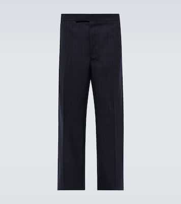 Pantalon rayé en laine | Prada