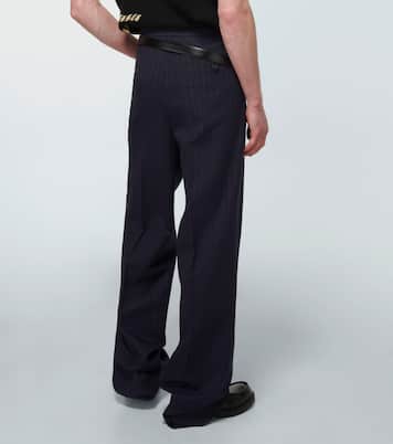 Pantalon rayé en laine | Prada
