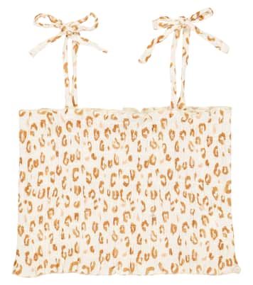 Leo printed cotton crop top | The New Society