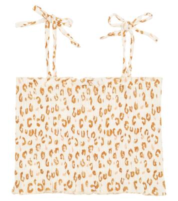 Leo printed cotton crop top | The New Society