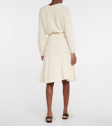 Frayed cotton-blend midi skirt | Proenza Schouler
