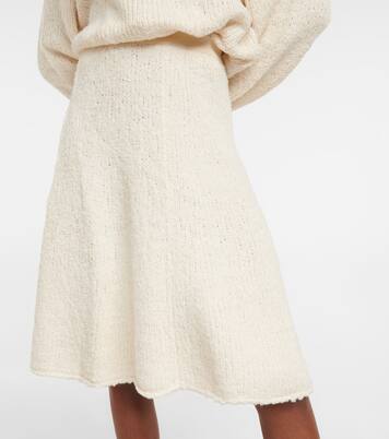 Frayed cotton-blend midi skirt | Proenza Schouler