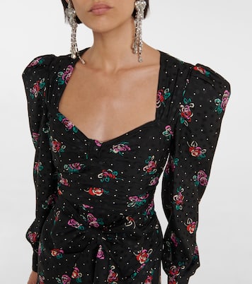 Robe en soie à fleurs | Alessandra Rich