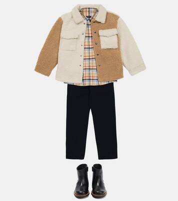 Colorblocked teddy jacket | Il Gufo