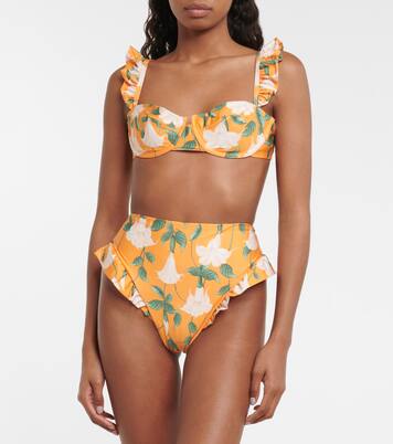 Haut de bikini Kiwi à fleurs | Agua by Agua Bendita
