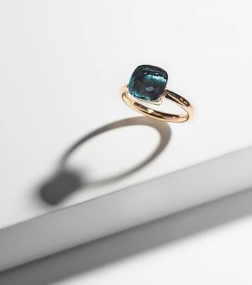 Nudo 18kt rose and white gold ring with topaz | Pomellato