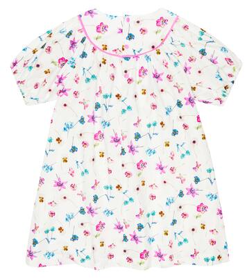 Floral cotton embroidered dress | Il Gufo