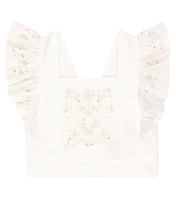 Embroidered cotton top | Chloé Kids