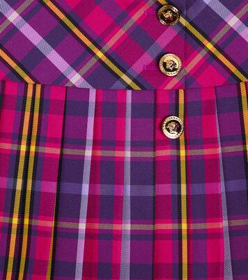 Tartan pleated skirt | Versace Kids