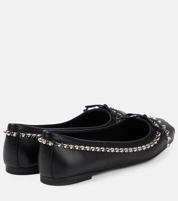 Mamadrague Spikes embellished leather ballet flats | Christian Louboutin
