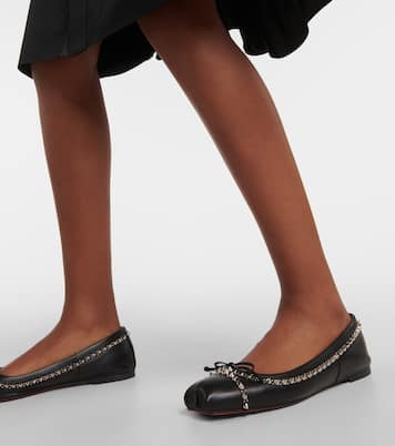 Mamadrague Spikes embellished leather ballet flats | Christian Louboutin