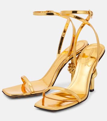 Knot mirrored leather sandals | Bottega Veneta