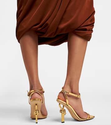 Knot mirrored leather sandals | Bottega Veneta