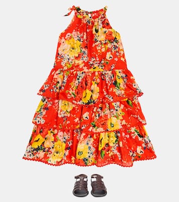 Alight tiered floral cotton dress | Zimmermann Kids