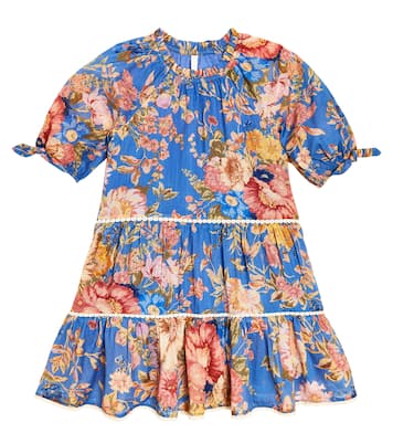 Robe August en coton à fleurs | Zimmermann Kids