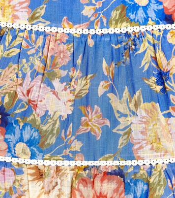 Robe August en coton à fleurs | Zimmermann Kids