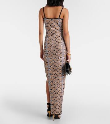 Robe longue à motif serpent | Balmain