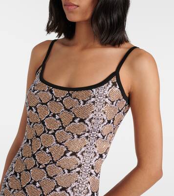 Robe longue à motif serpent | Balmain