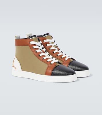 Fun Louis leather-trimmed sneakers | Christian Louboutin