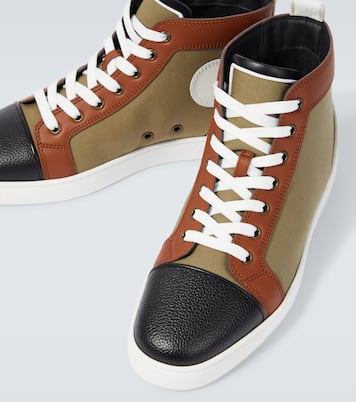 Fun Louis leather-trimmed sneakers | Christian Louboutin