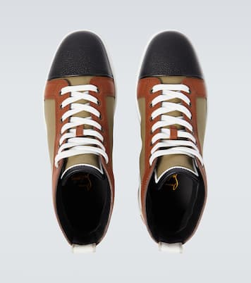 Fun Louis leather-trimmed sneakers | Christian Louboutin