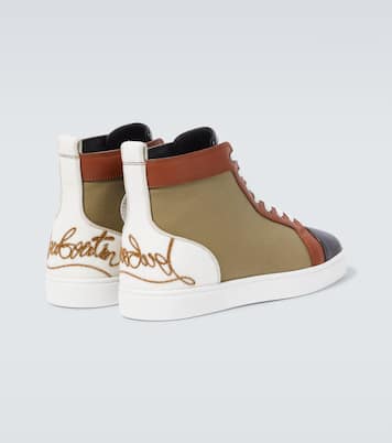 Fun Louis leather-trimmed sneakers | Christian Louboutin