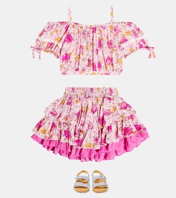 Bonny floral off-shoulder top | Poupette St Barth Kids